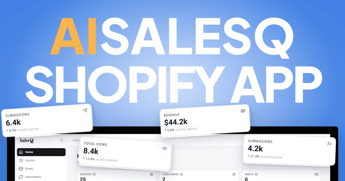 The AiSalesQ app case study cover: the AISALESQ wordmark over the app dashboard and its KPI cards.