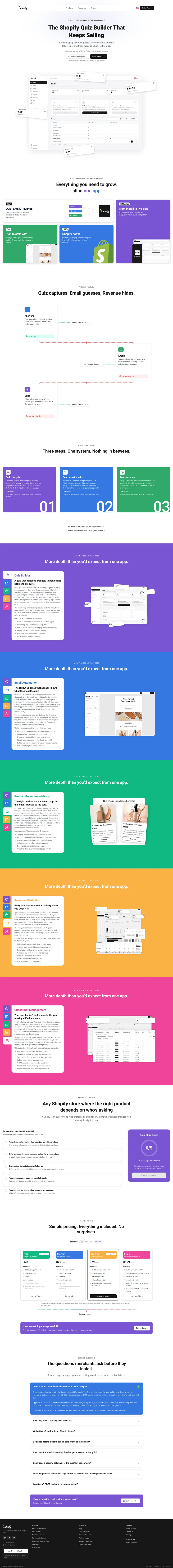 The full AiSalesQ home page, scrolling inside a browser window.